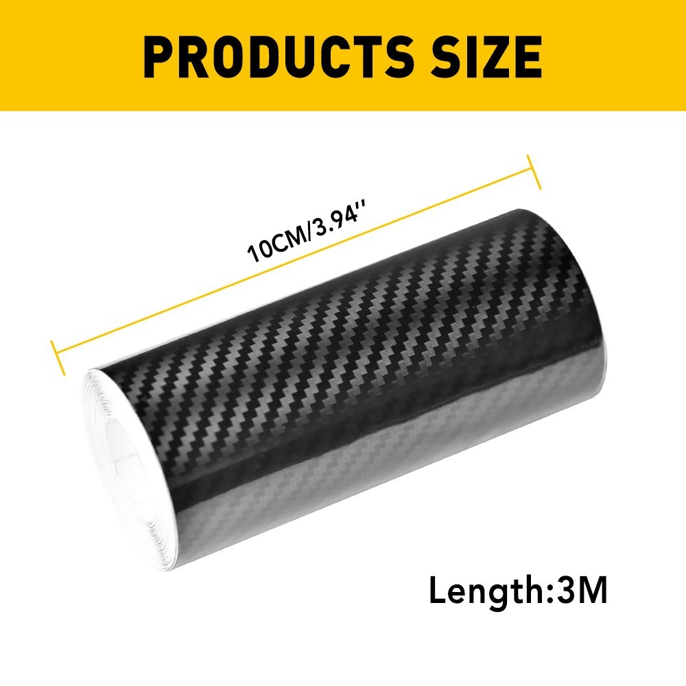 Carbon Fiber CarSticker Protector Strip Door Sill Scratch Anti Tape 5D 10cm*10ft