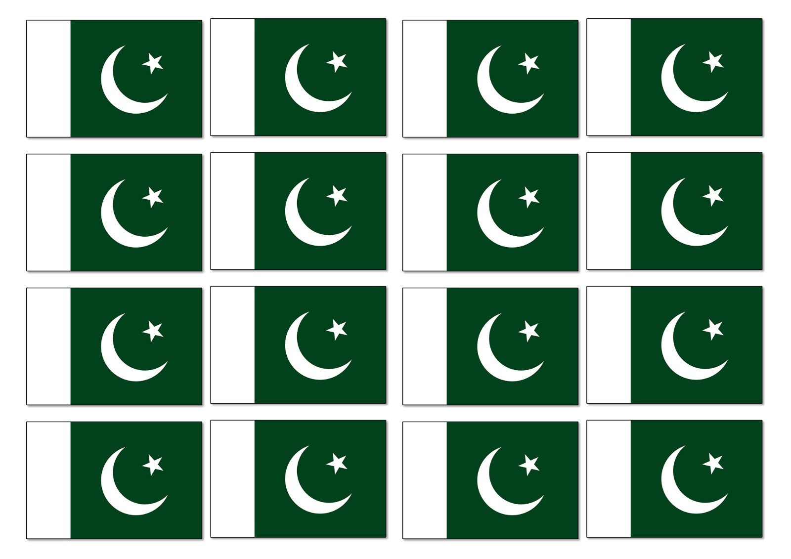 12Pcs Pakistan Pakistani World Country Flags Vinyl Sticker Decals – 2″ Each