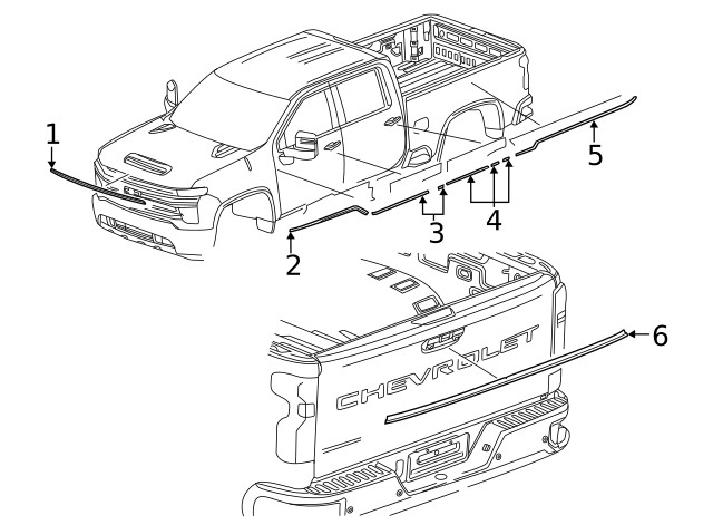 Genuine GM Exterior Trim Tailgate Lettering 84425985