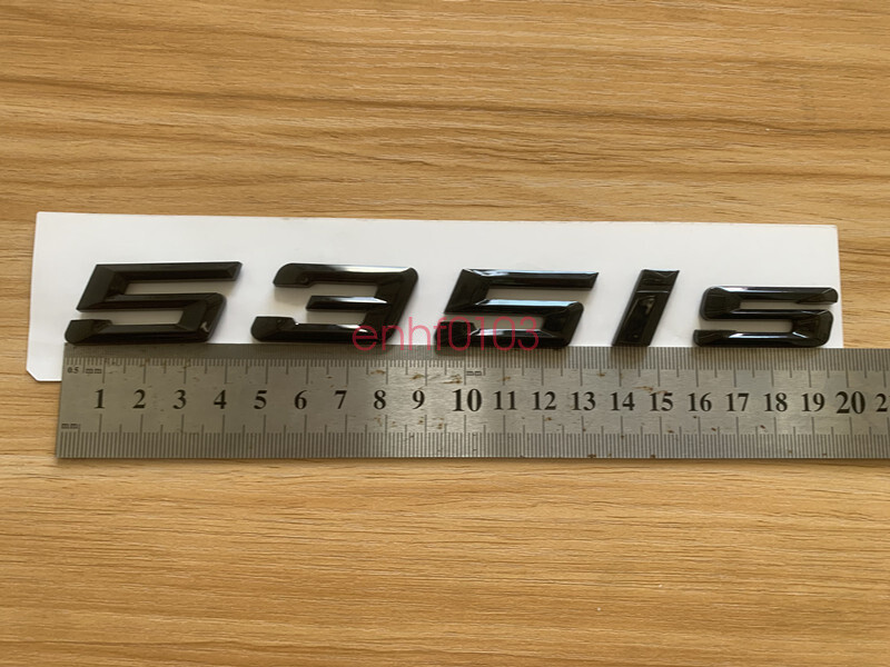 Gloss Black 3D ABS Letters Trunk 535is Emblem Rear Badge for BMW 2017-2022 535is