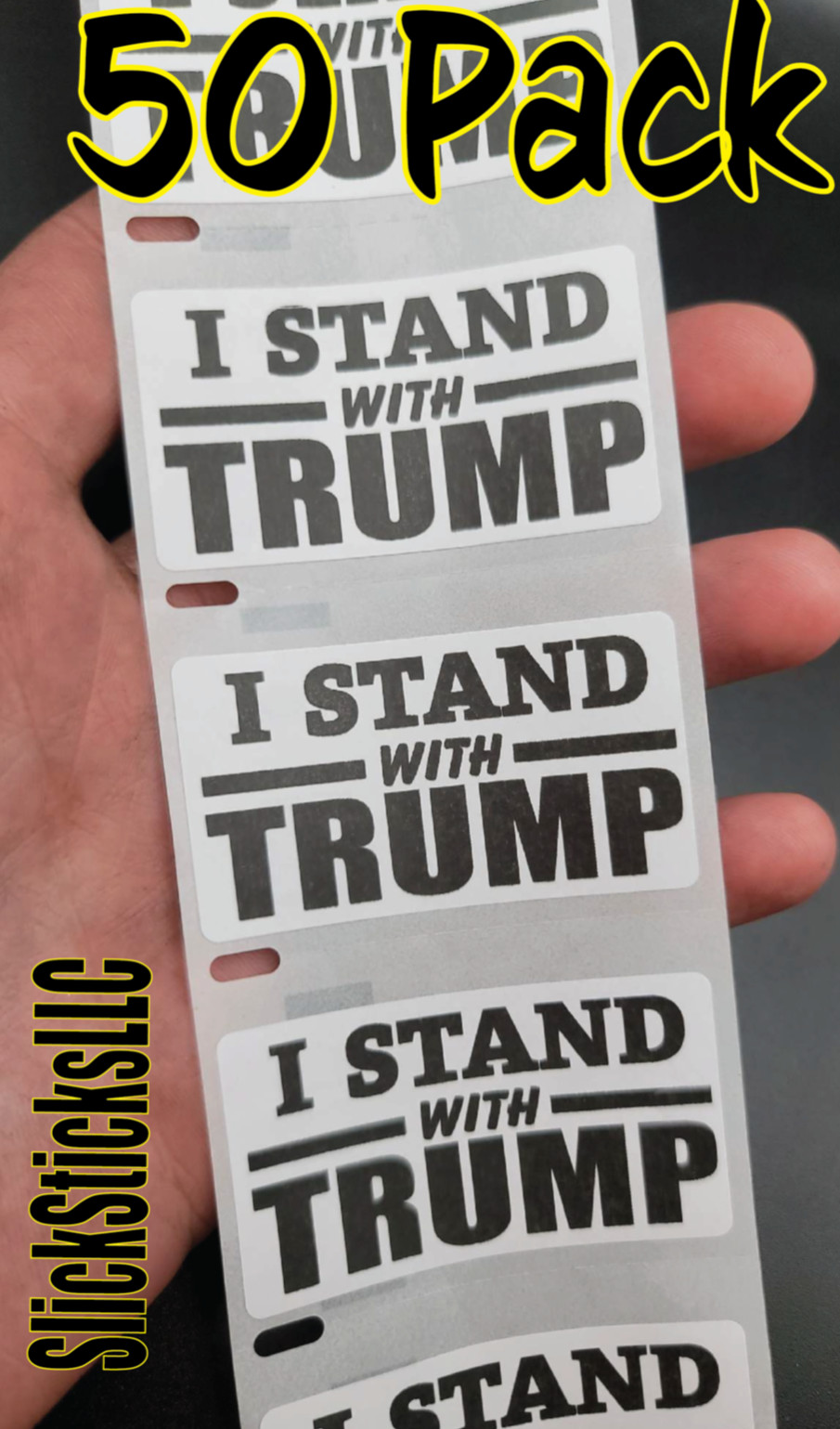 50PCS “I STAND WITH TRUMP” bulk political stickers donald decals pro Ice 2028