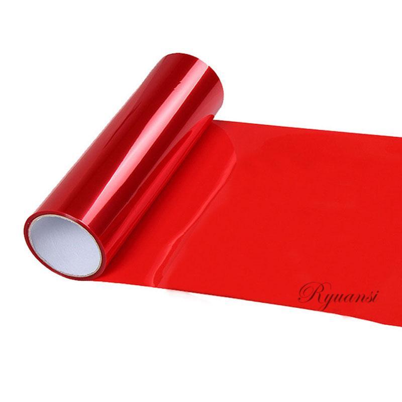 For Headlight Taillamp Transparent Red Lens Vinyl Protection Wrap Film 12″x24″