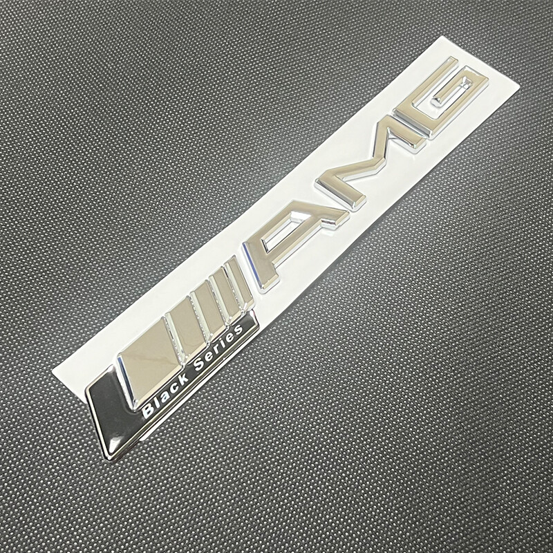 Black series Chrome AMG Letters Trunk Emblem Badge Sticker For Mercedes Benz