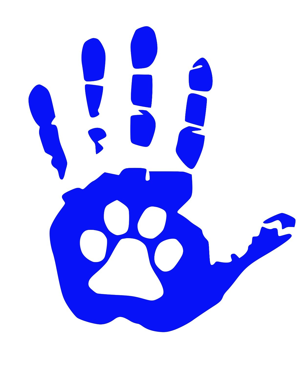 Set of Hand Paw Wave Decals for Jeep Side Mirrors- Left & Right