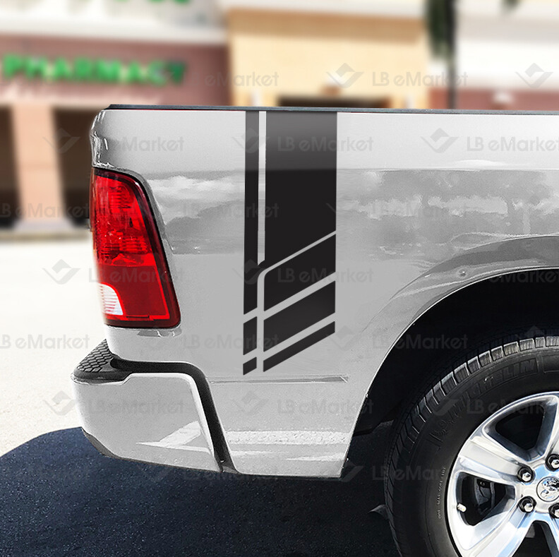 X2 Decals Truck Stickers Vinyl bedside 2P Graphic 1500 4X4 Decal q