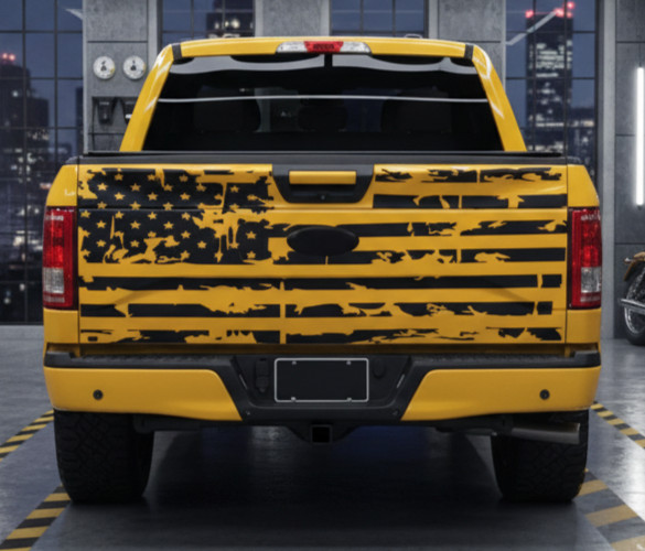 Tailgate graphics AMERICAN FLAG decal