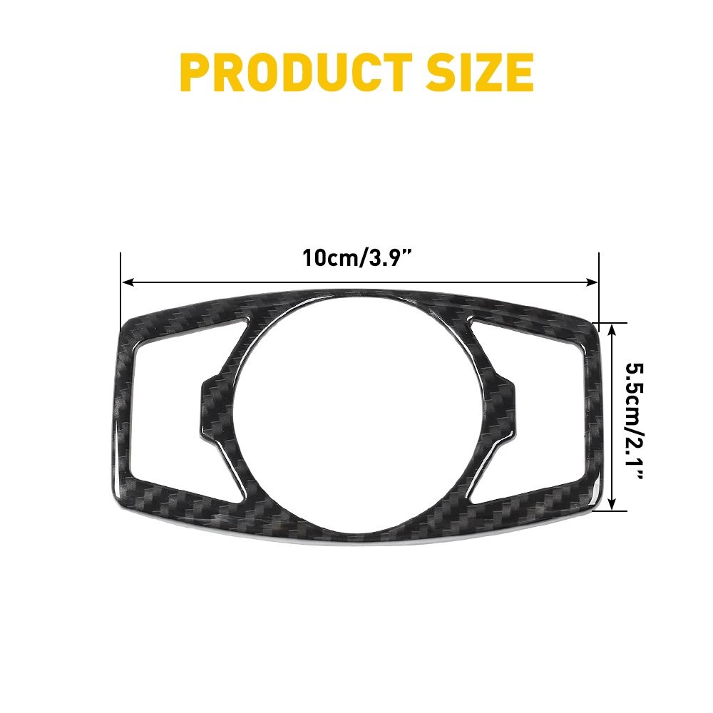 1/2set Switch Trim Headlight Decor for Cover Ford F150/Mustang 2015-2019 Carbon