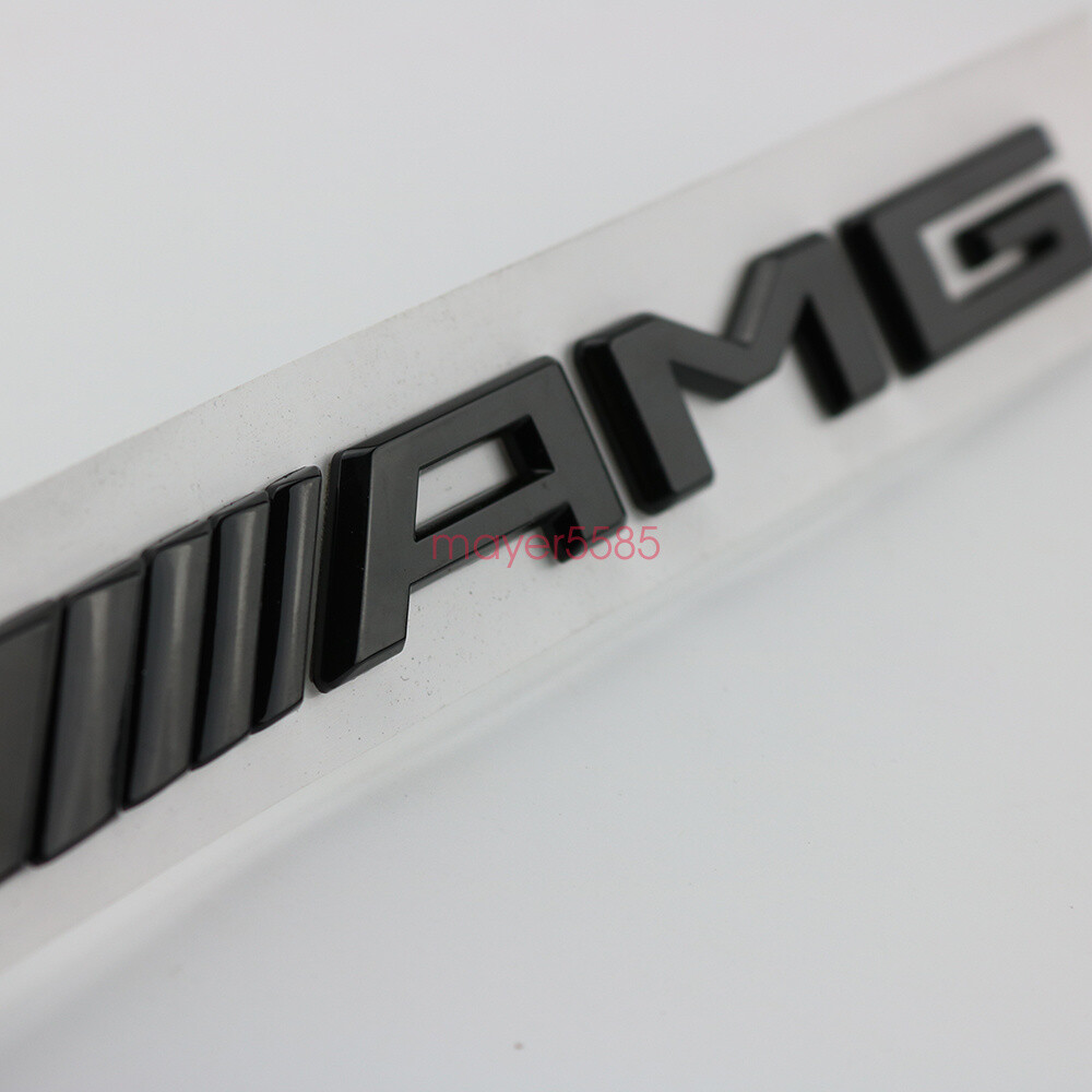 Matte black E43 AMG BITURBO 4 MATIC Trunk Emblem Badge Sticker for Mercedes Benz