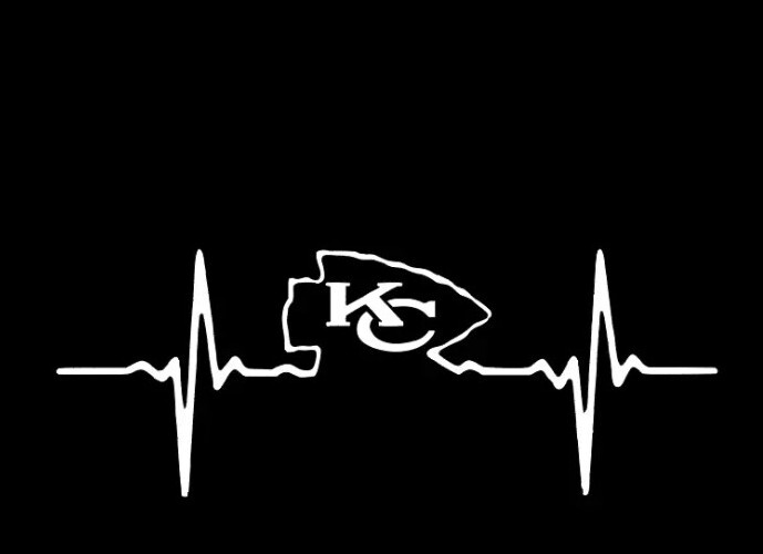 Kansas City Chiefs Heartbeat Vinyl Decal Stickers Truck You Choose