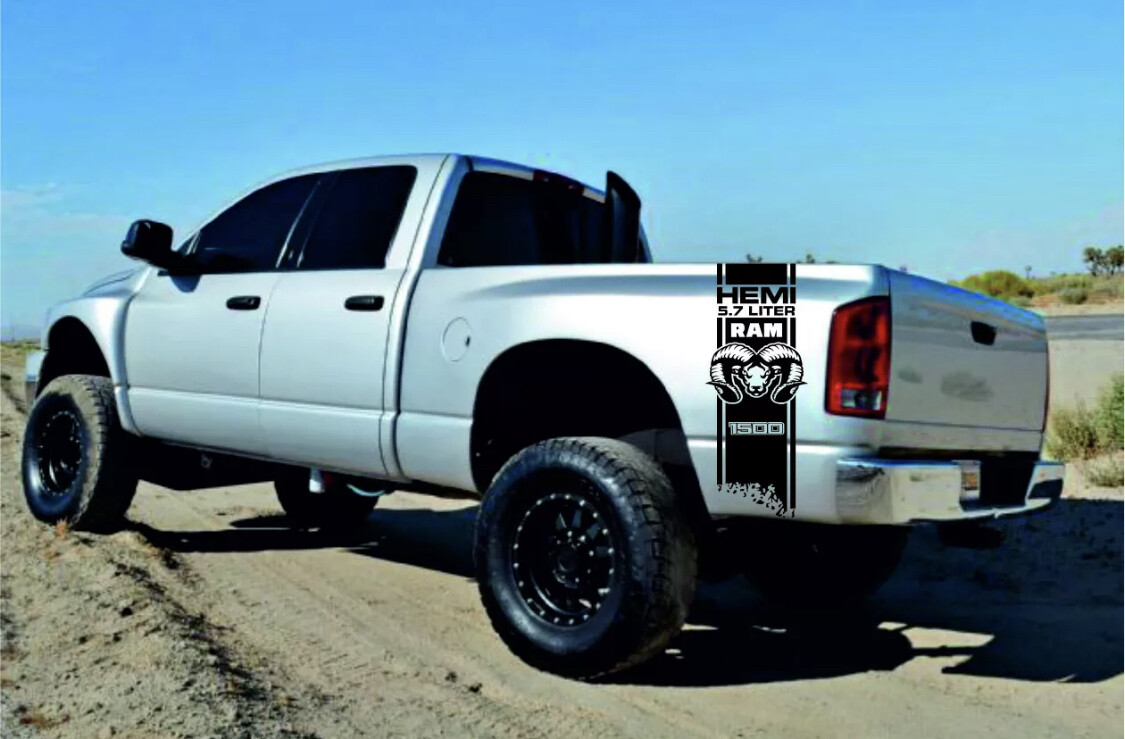2pcs Decal side Stripes graphics vinyl sticker fit Compatible truck bed