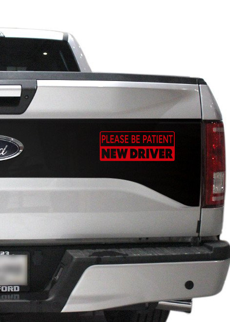 Please be Patient NEW DRIVER JDM Vinyl Decal Window Sticker Student Driver