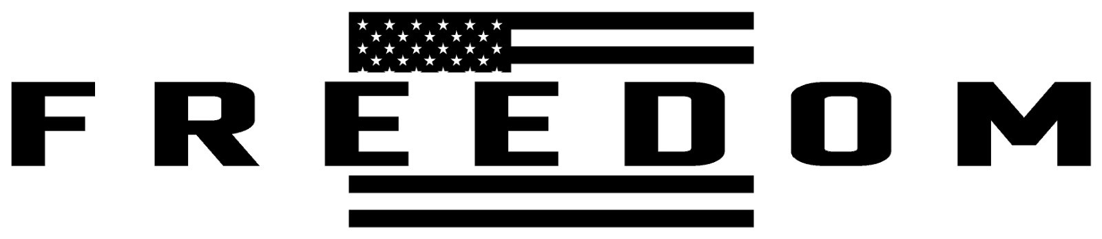 Freedom American Flag Partial Die Cut Vinyl Decal Multiple Sizes Multiple Colors