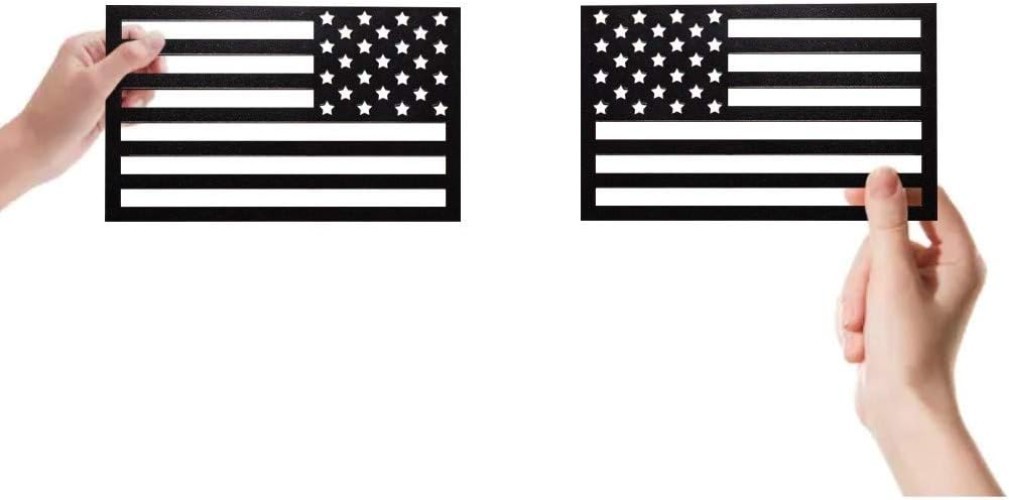Set of 2 Tactical Black American Flag Car Magnets – Enhance Your Vehicle Style