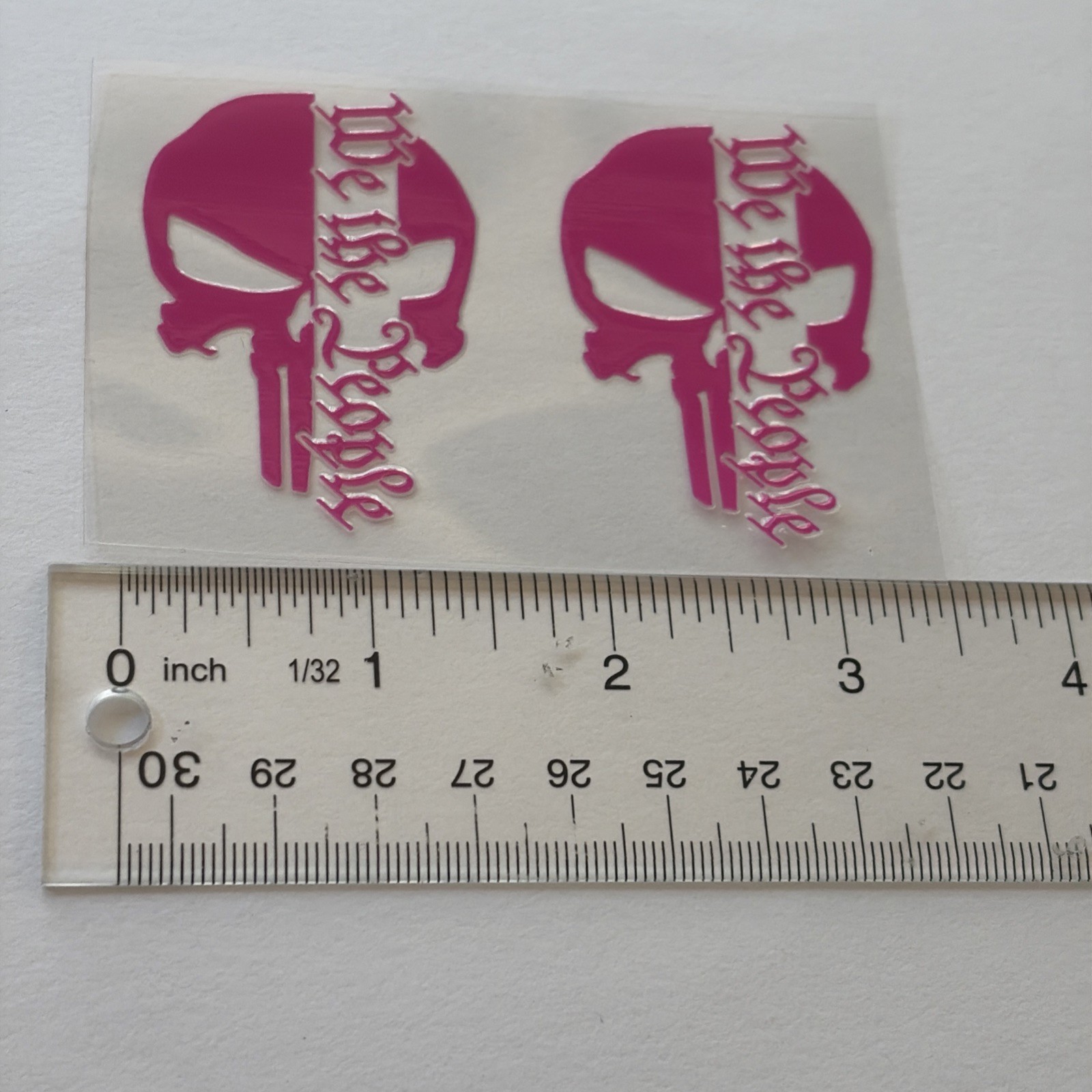 We The People Punisher Skull Decal(set Of 2) Waterproof UV Resistant Patriotic