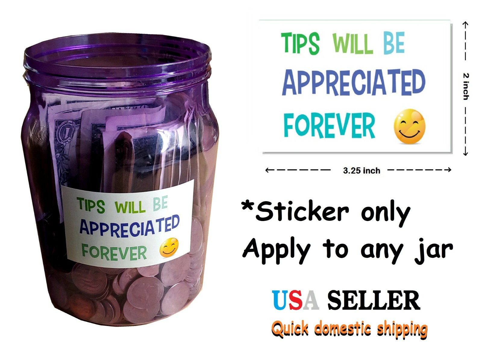 Tip jar ,Tips are appreciated ,uber ,Tip sticker ,Gratuity Sticker lyf t