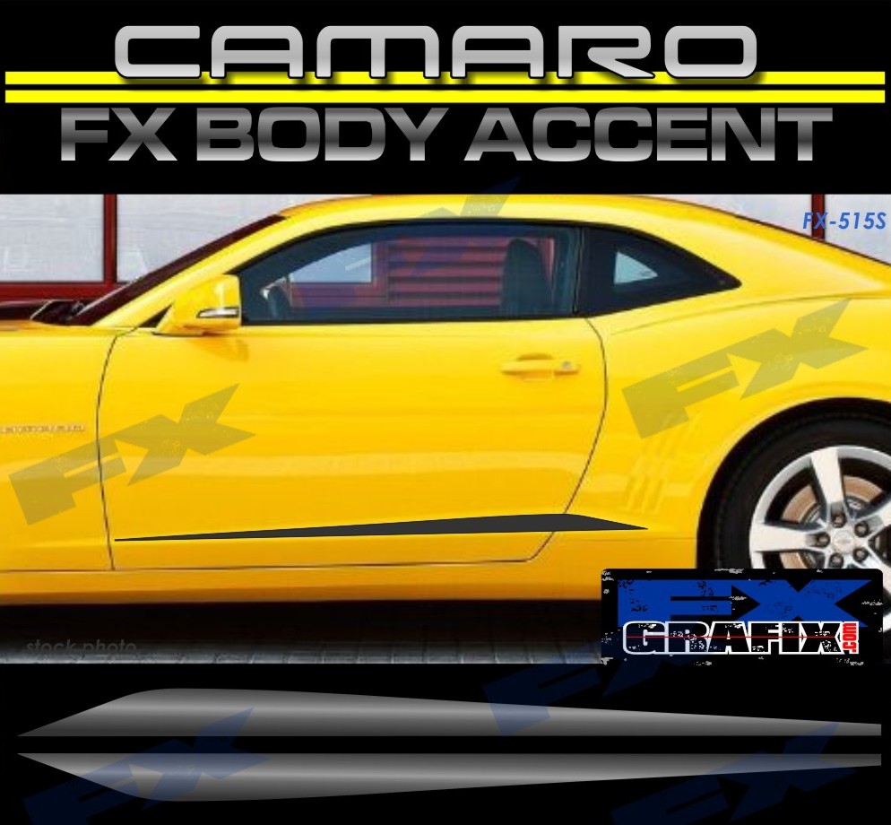 2010 – 2015 Chevrolet Camaro Lower Body Rocker Accent Stripes Dealer Quality