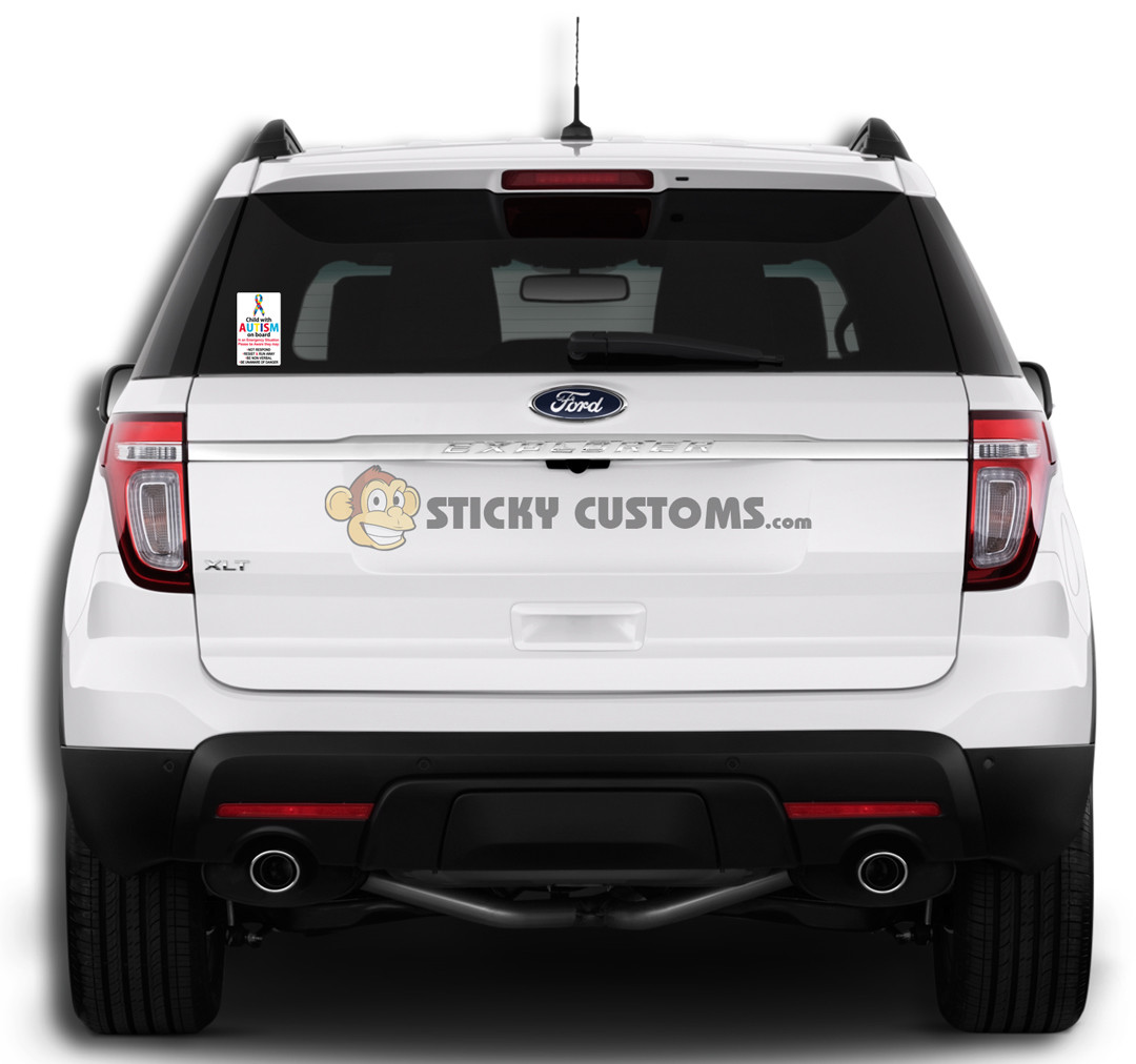 Adult Special Needs Emergency Alert Sticker Car Van Window Bumper Vehicle Decal