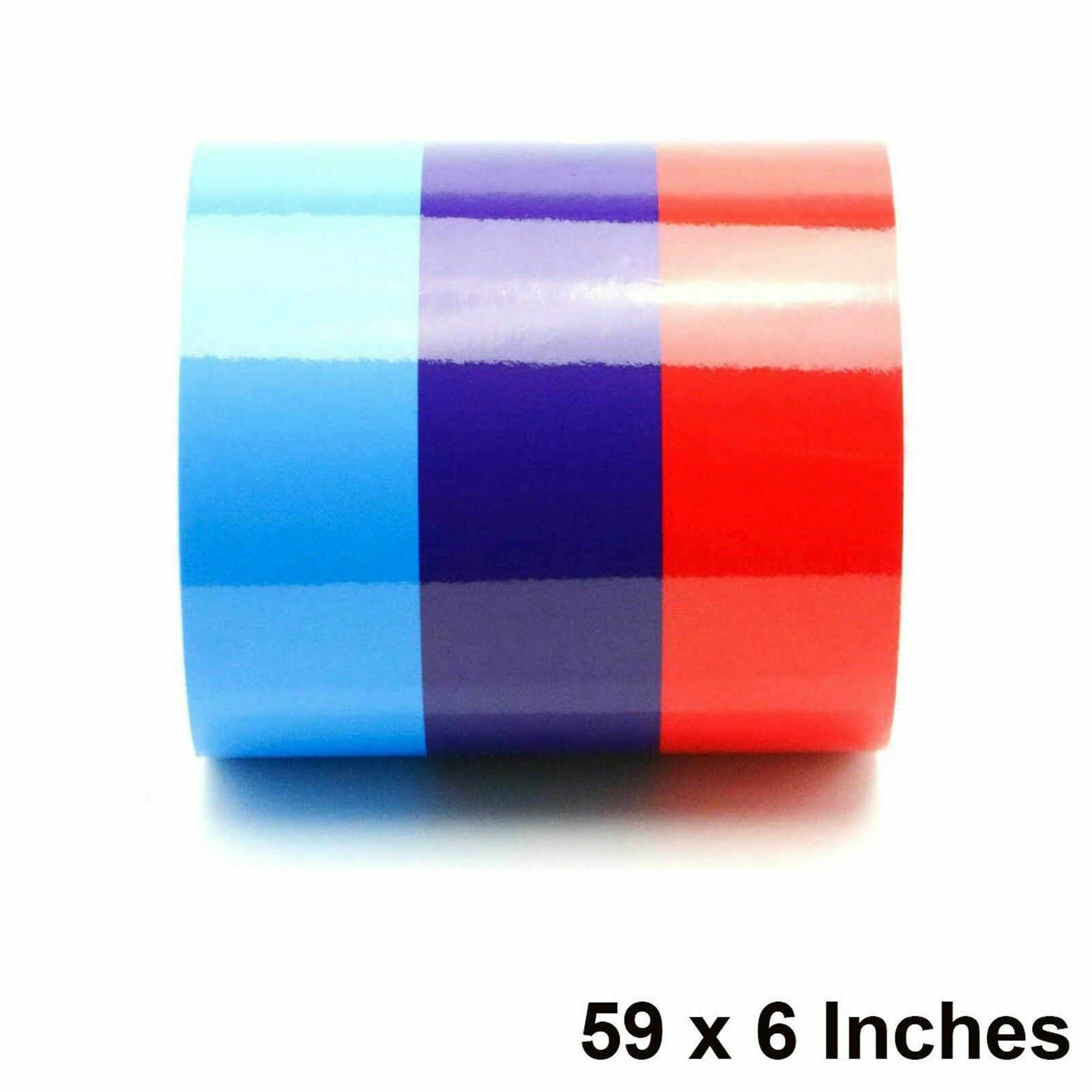 59″ M-Colored Stripe Custom Exterior Decor Sticker For BMW Body Hood Bumper Roof