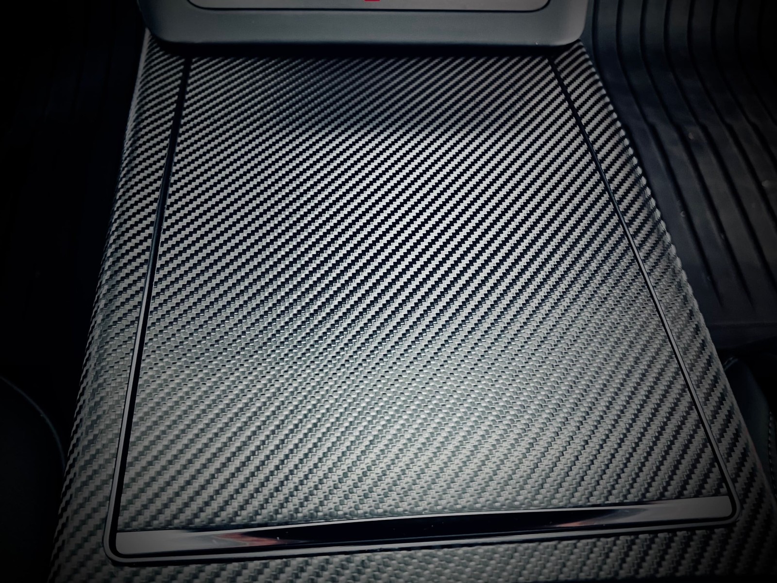 Interior Vinyl Wrap Kit | Plaid Style Black Carbon Fiber for Tesla Model S