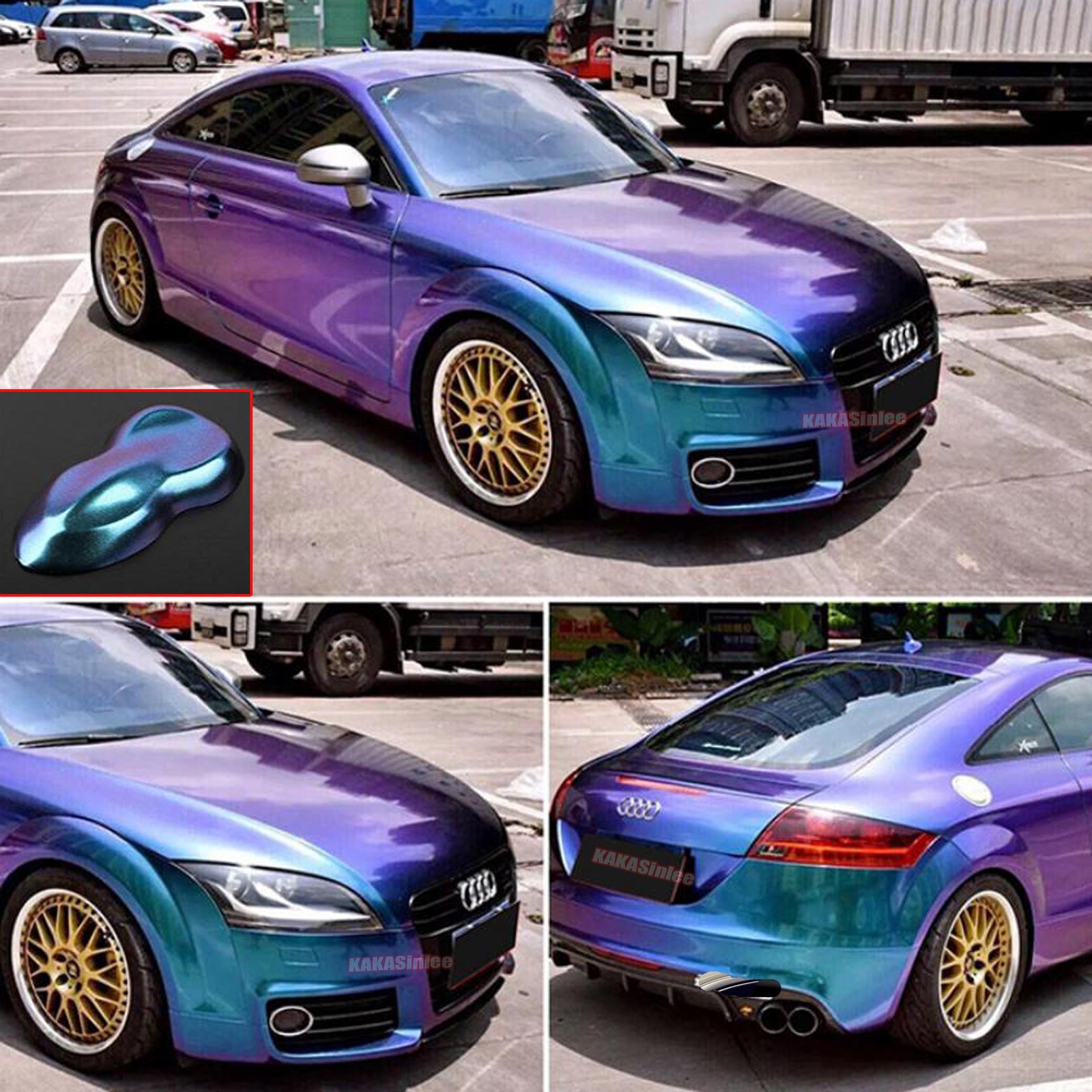 Air Free Chameleon 5D Pearl Glossy Matte Satin Full Car Vinyl Wrap Sticker HDUS