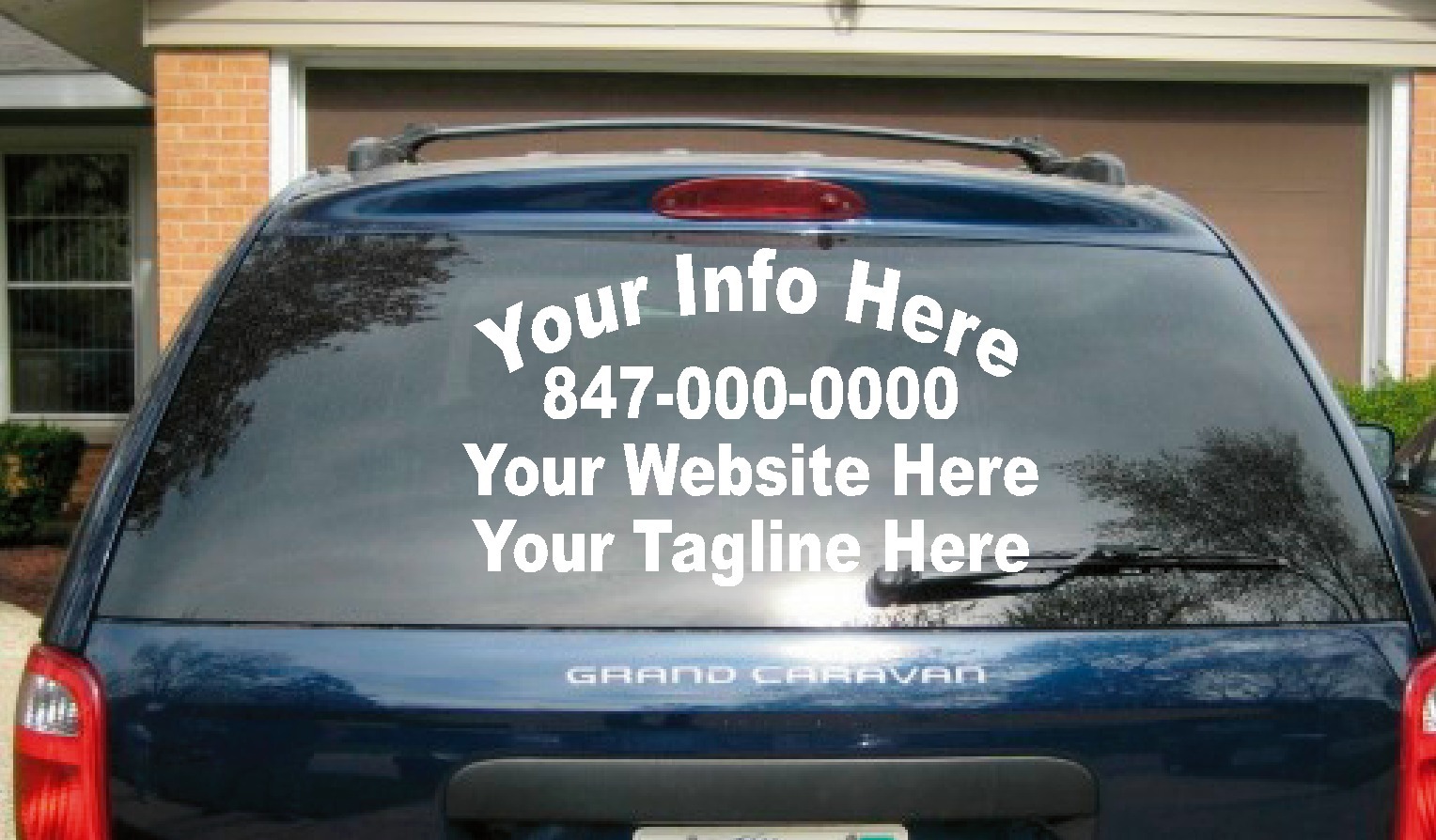 CustomTruck Car Trailer Lettering Vinyl Decal Business Back Rear Window 4 Lines