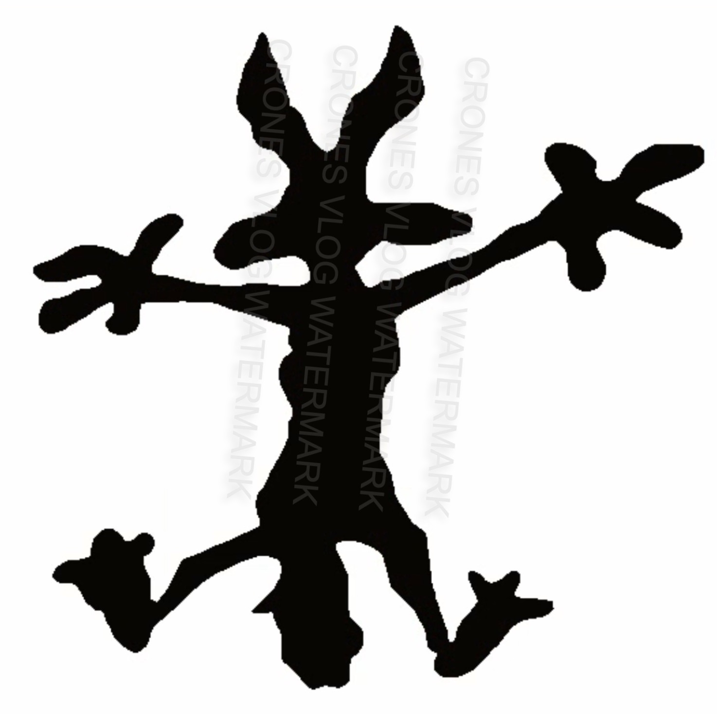 Funny looney Cartoon Roadrunner Splat Dent Cover window DECAL/STICKER 8” White