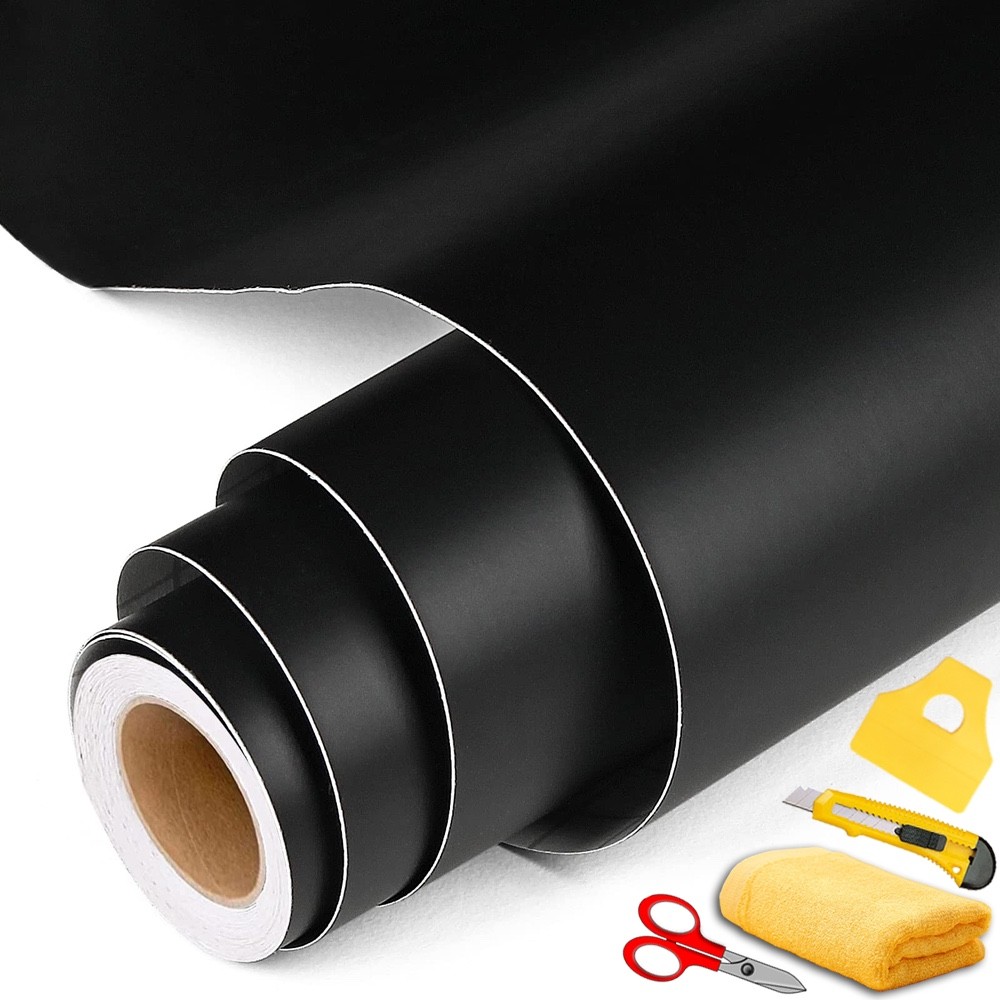108″x60″ Matte Flat Black Vinyl Film Wrap Sticker Decal Bubble Free Air Release