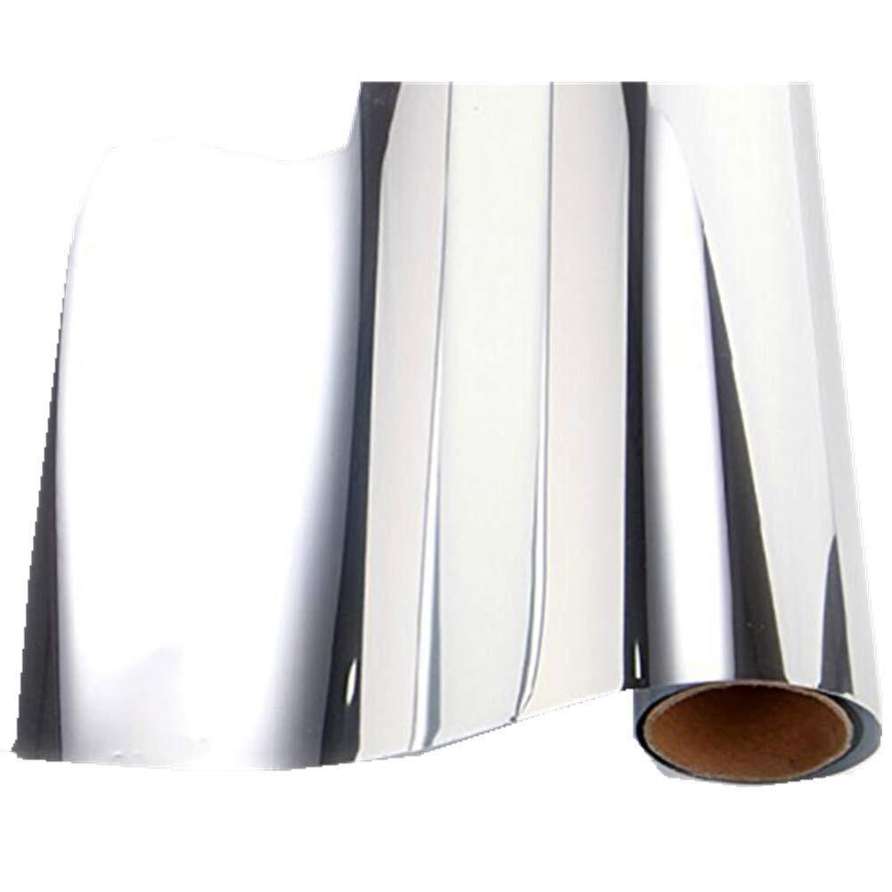 12×60 Inch Self Adhesive Chrome Silver Vinyl Wrap Sticker Decal Film Sheet
