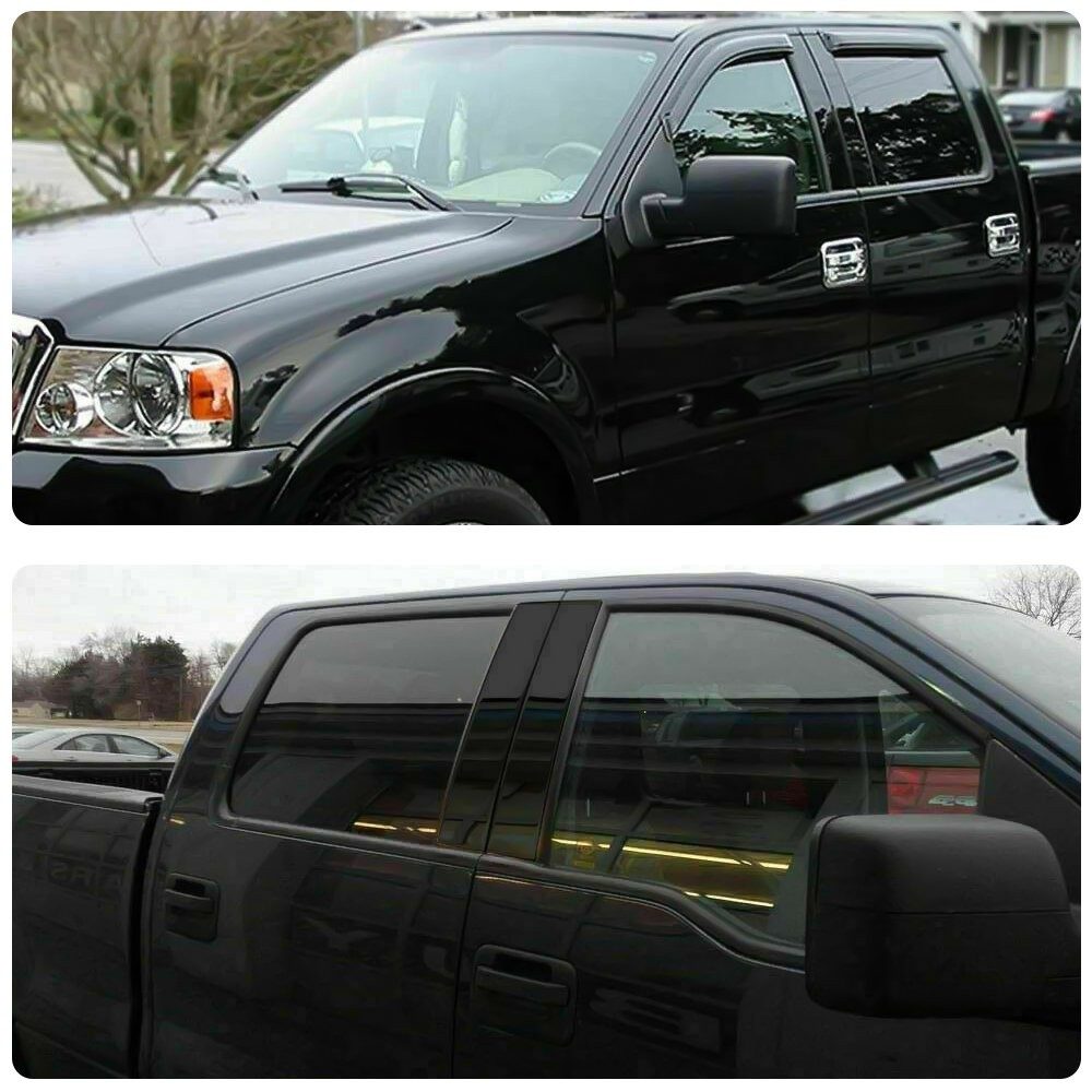 4/8x Pillar Posts For 2004-2014 Ford F150 Chrome Extended Crew Cab Window Trim J