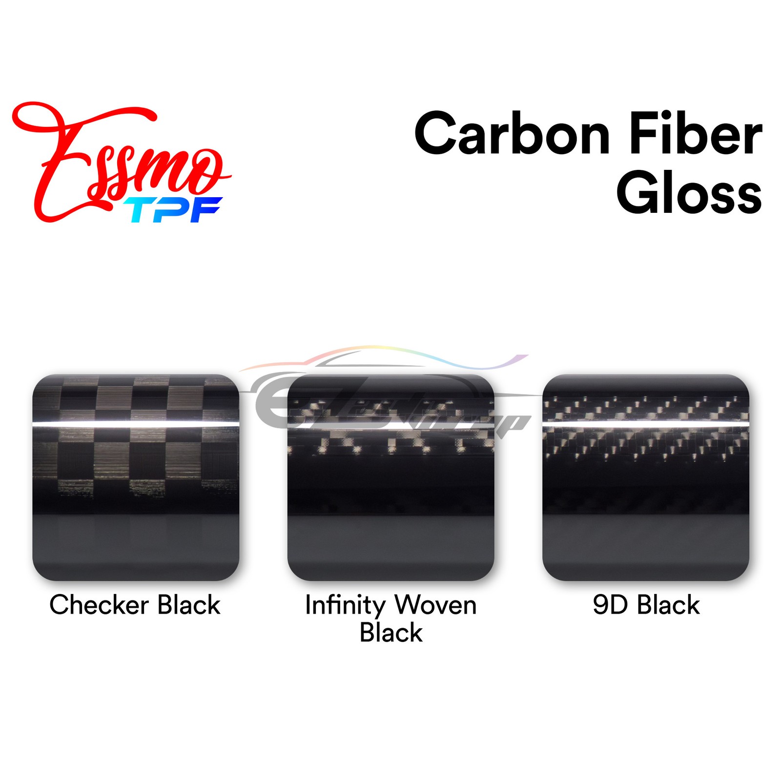 PPF NANO TPF Carbon Fiber Gloss 9D Black Paint Protection Film Dry Apply Vinyl