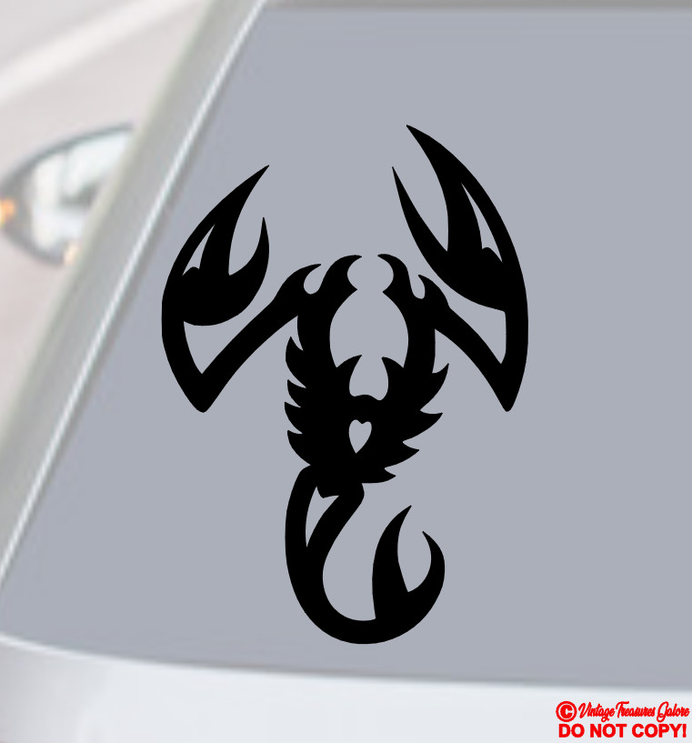 SCORPION VINYL DECAL STICKER CAR BUMPER REAR WINDOW ARACHNID EMPEROR JDM TRIBAL