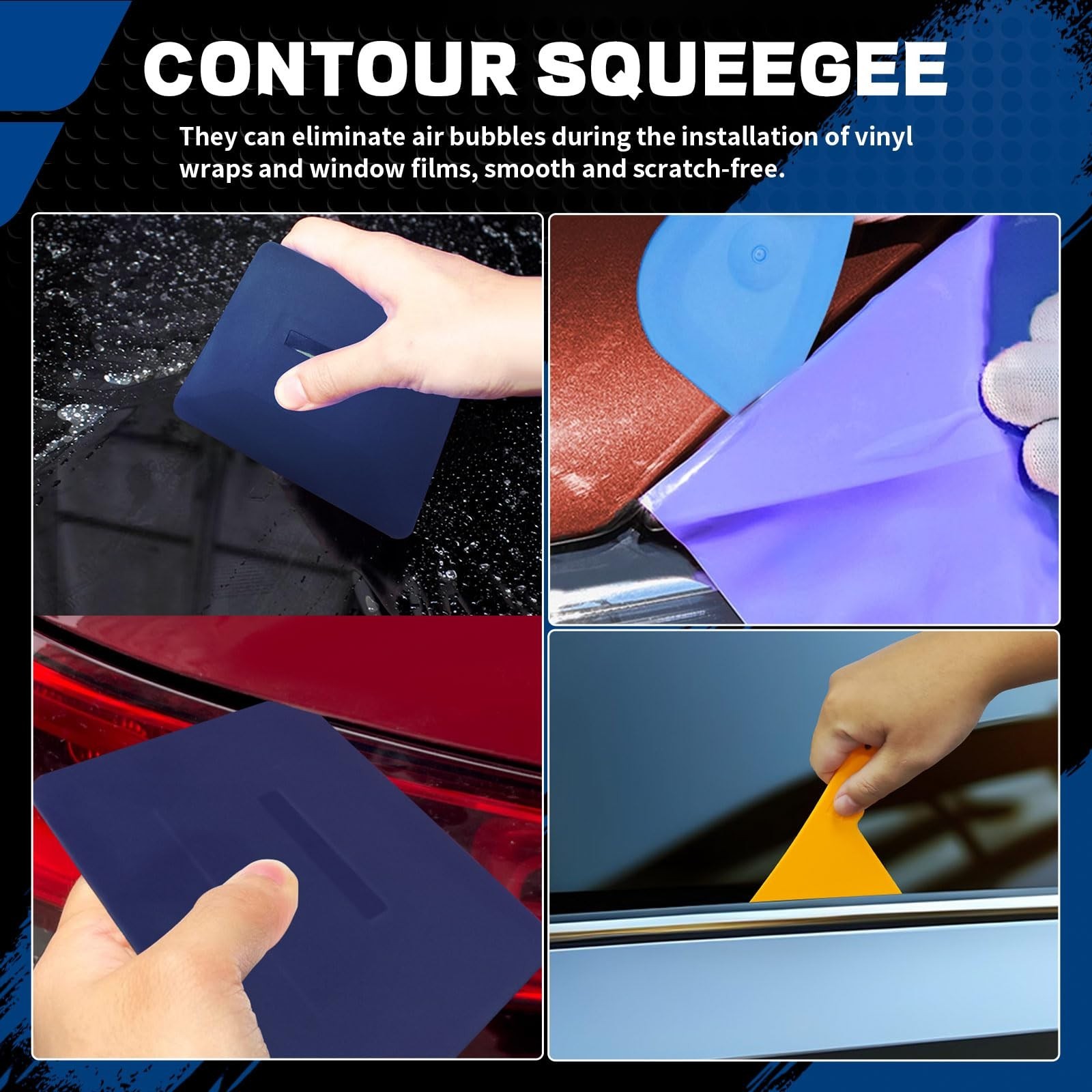 Vinyl Car Wrap Film Tool Kit Window Tint Application Squeegee Installation