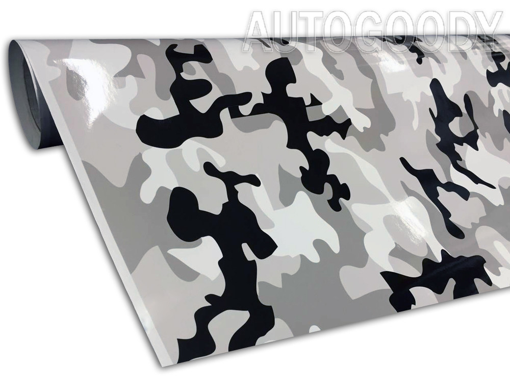 Snow Army Camo Camouflage Desert Vinyl Film Wrap Sticker Bubble Free Air Release