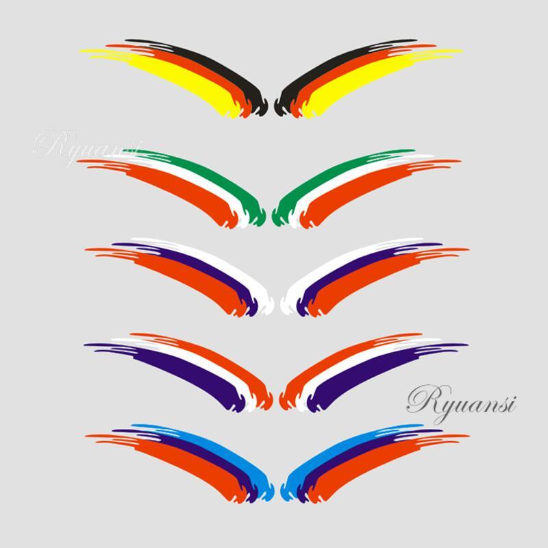 Motorcycle Helmet FRANCE GERMANY ITALY Flag For BMW Sticker Racing Decal Vinyl