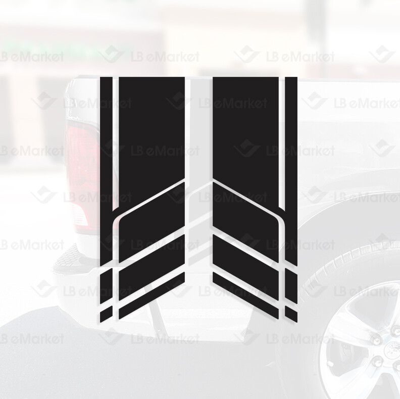 X2 Decals Truck Stickers Vinyl bedside 2P Graphic 1500 4X4 Decal q