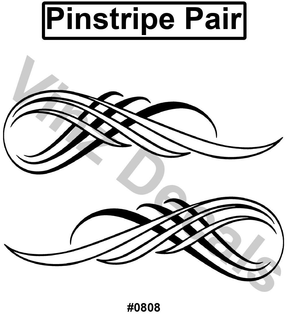 High-Quality Vinyl Pinstripe / Scroll Decal -Many Colors & Sizes- Free Shipping!