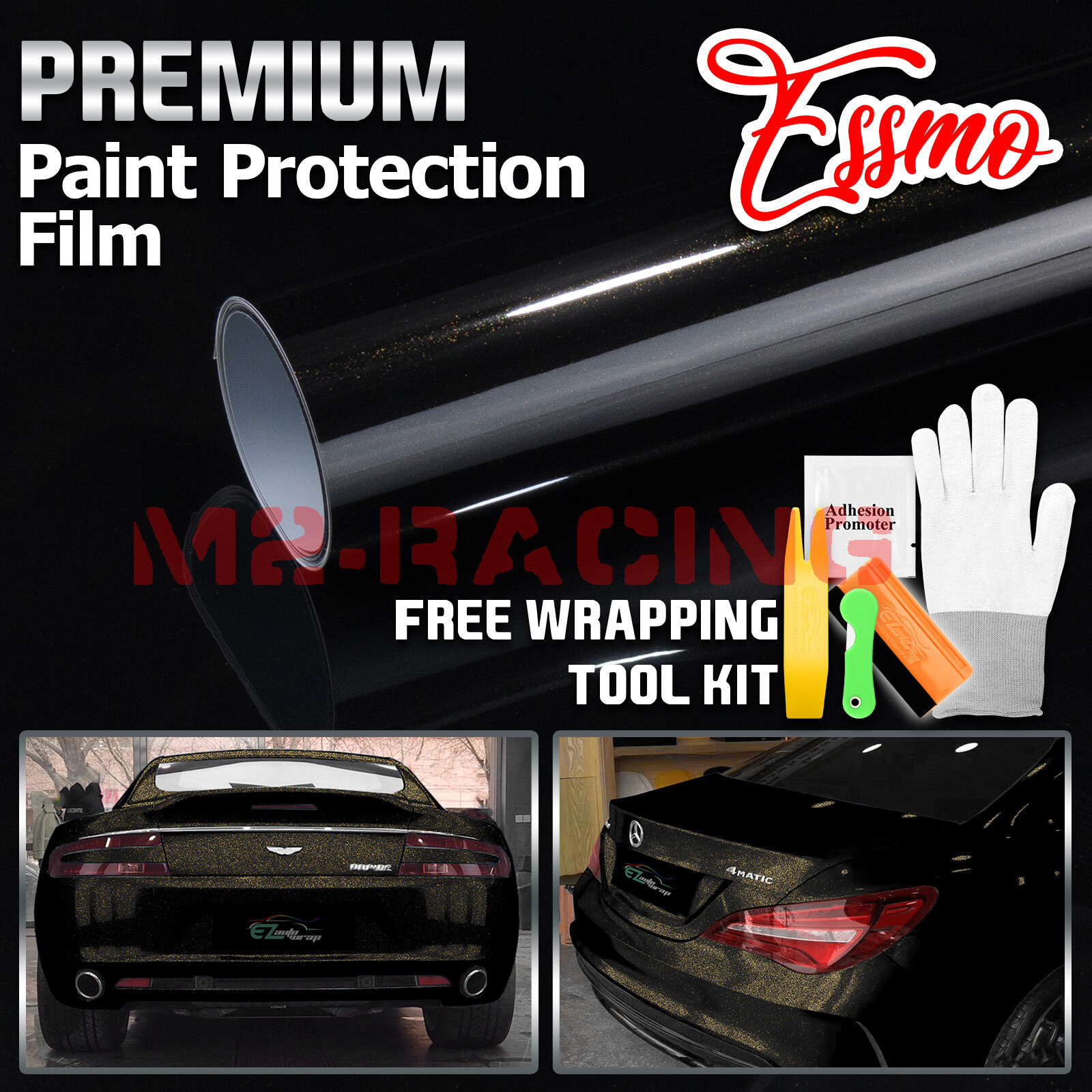 PPF Paint Protection Film Gloss Black Gold Metallic Invisible Scratches Shield