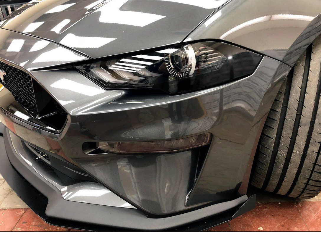Headlight Side Marker Overlay Tint Blackout Stickers For 2018-2021 Ford Mustang