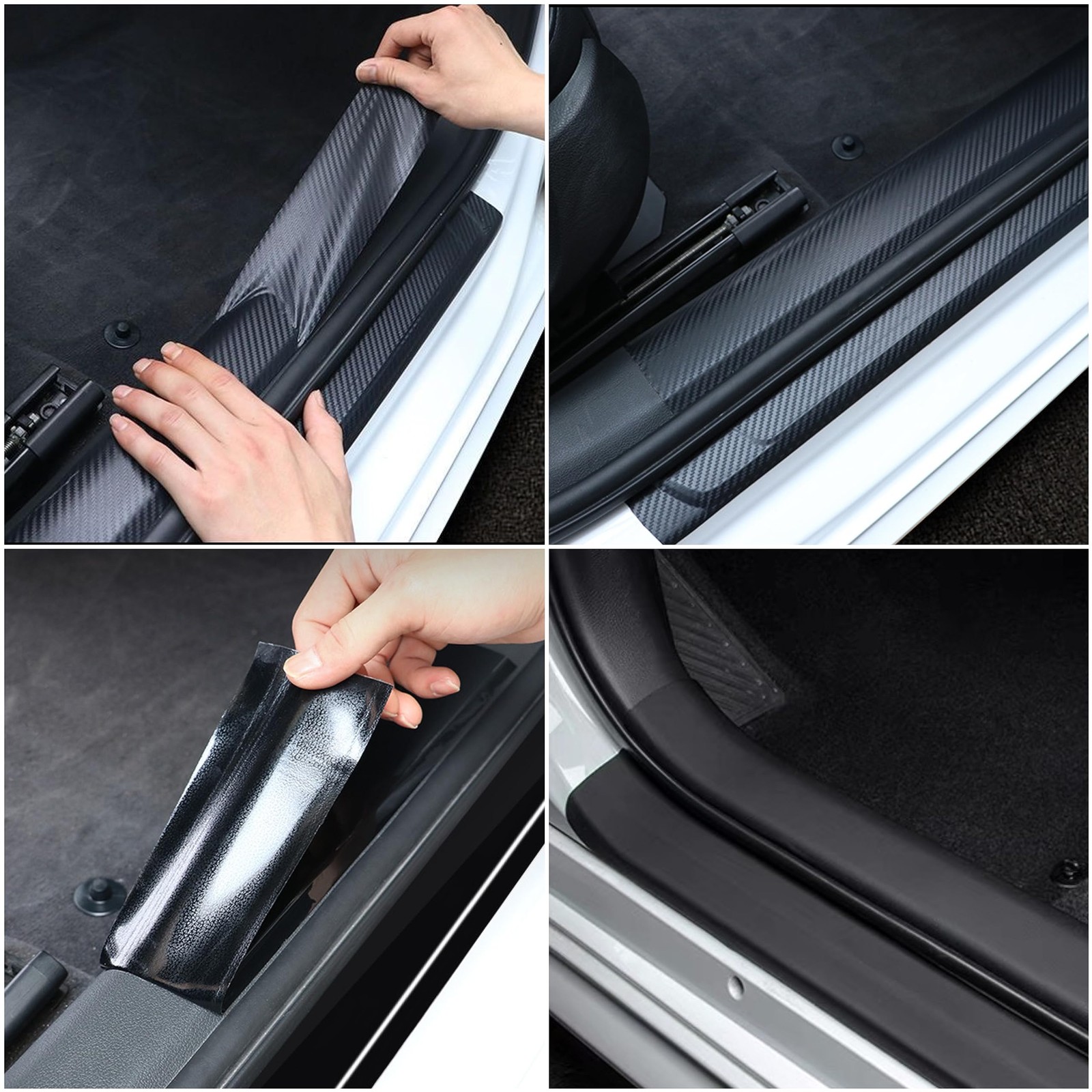 4IN X 30FT Gloss Black Vinyl Wrap for Chrome Delete Window Trim Car Door Sill…