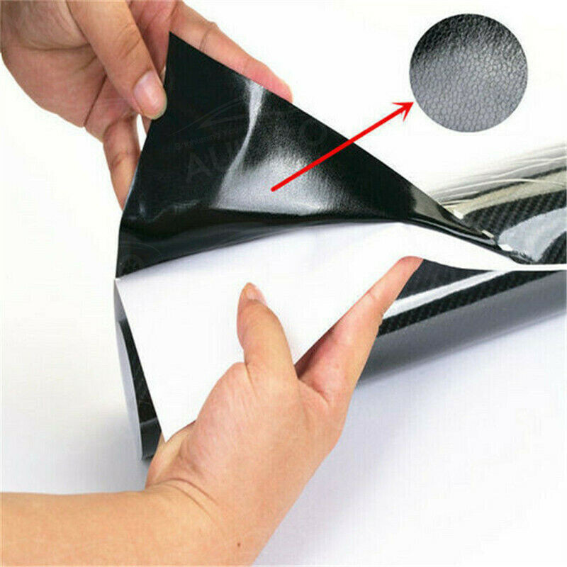Black Carbon Fiber 12×60 inches 5Years Car Wrap Vinyl Roll with Air Release