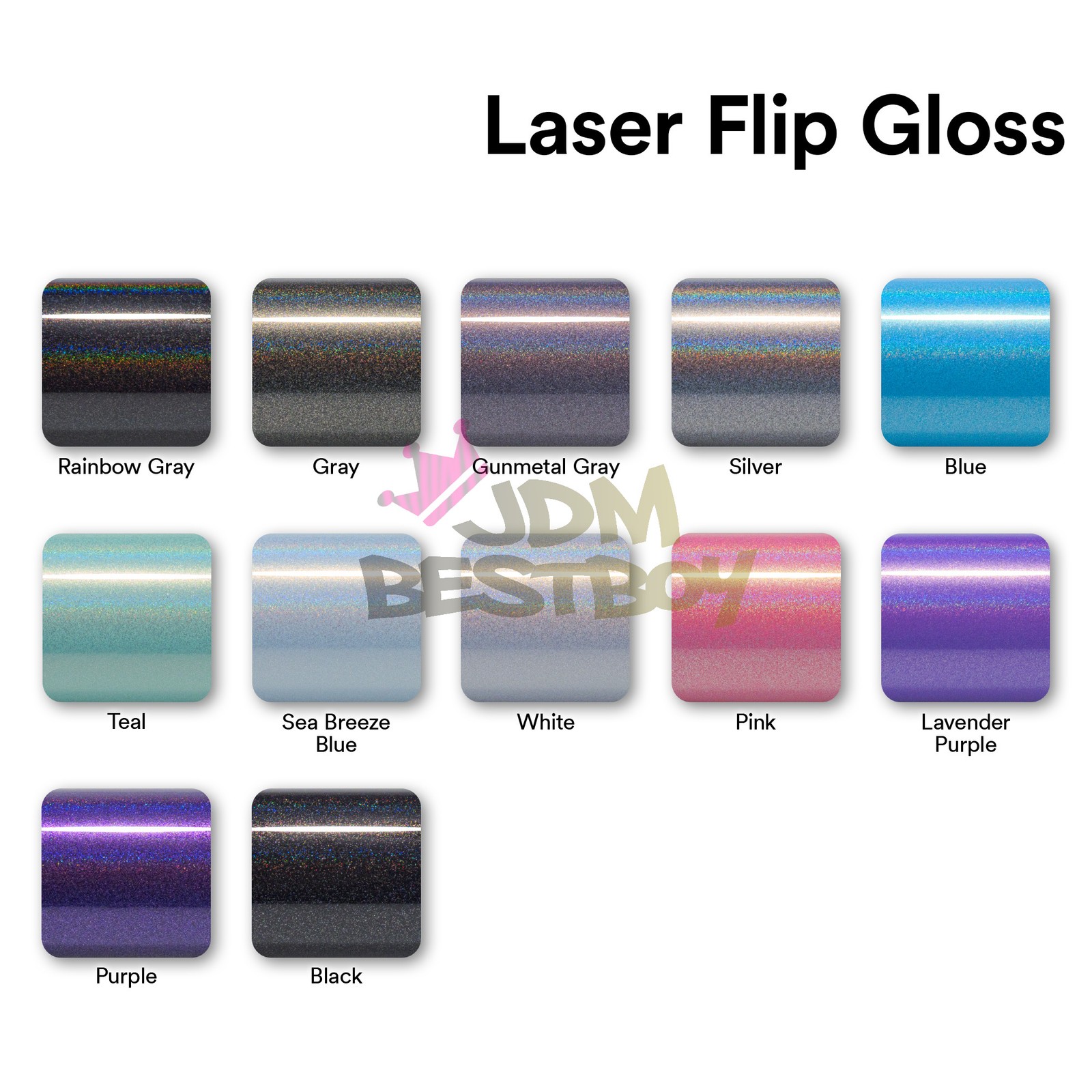 Laser Flip Gloss White Car Auto Sticker Decal Vinyl Wrap Sheet Film Air Release