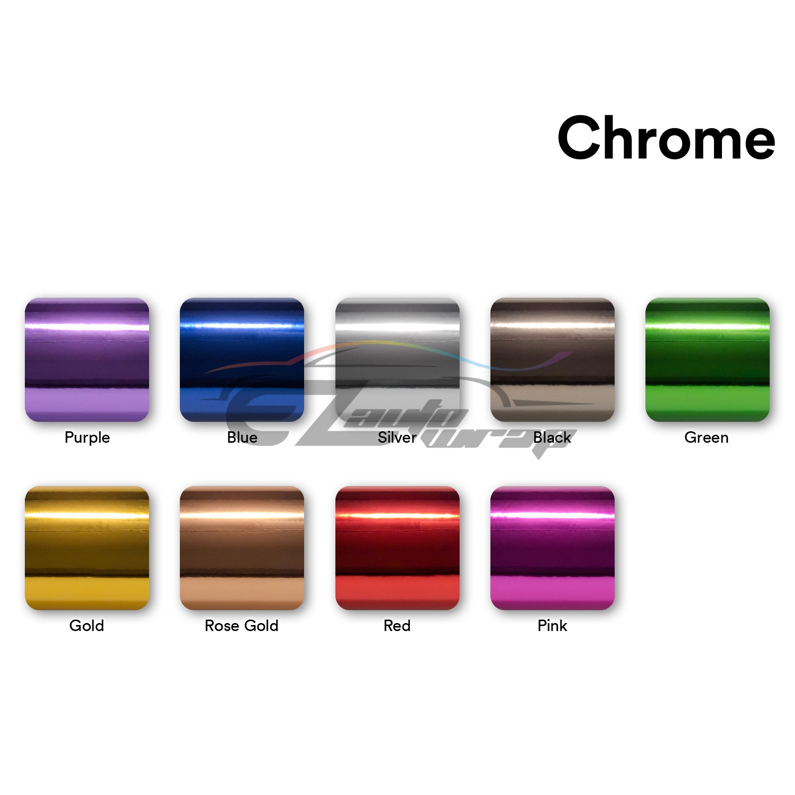 9 Colors Chrome Mirror Vinyl Film Wrap Sticker Decal Air Release Bubble Free
