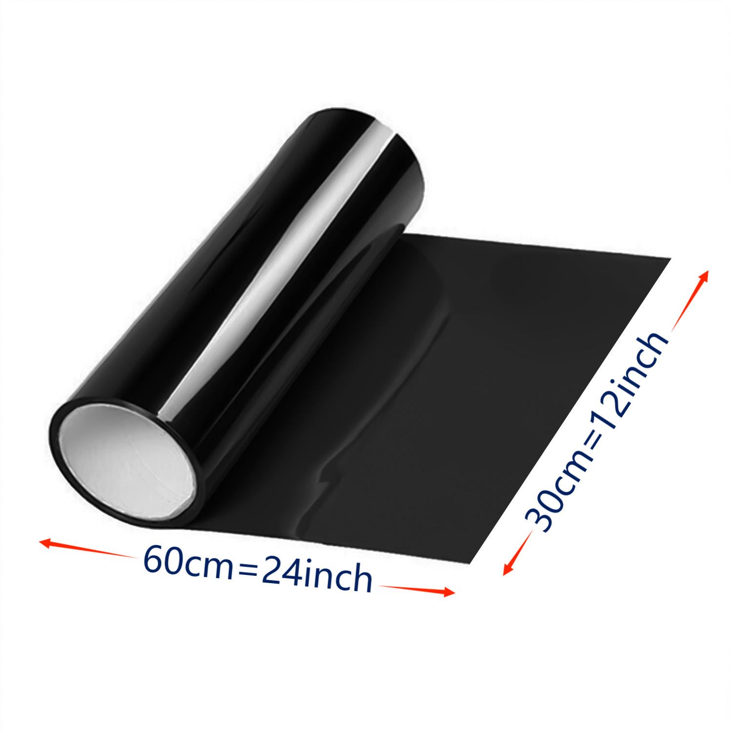 Glossy Black Headlight Taillight Fog Light Side Marker Vinyl Tint Film Kit