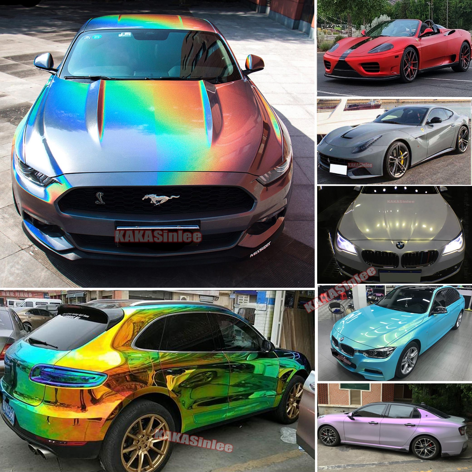 65FT Full SUV Car Wrap Chameleon Pearl Glossy Film Satin Chrome Vinyl Sticker AX