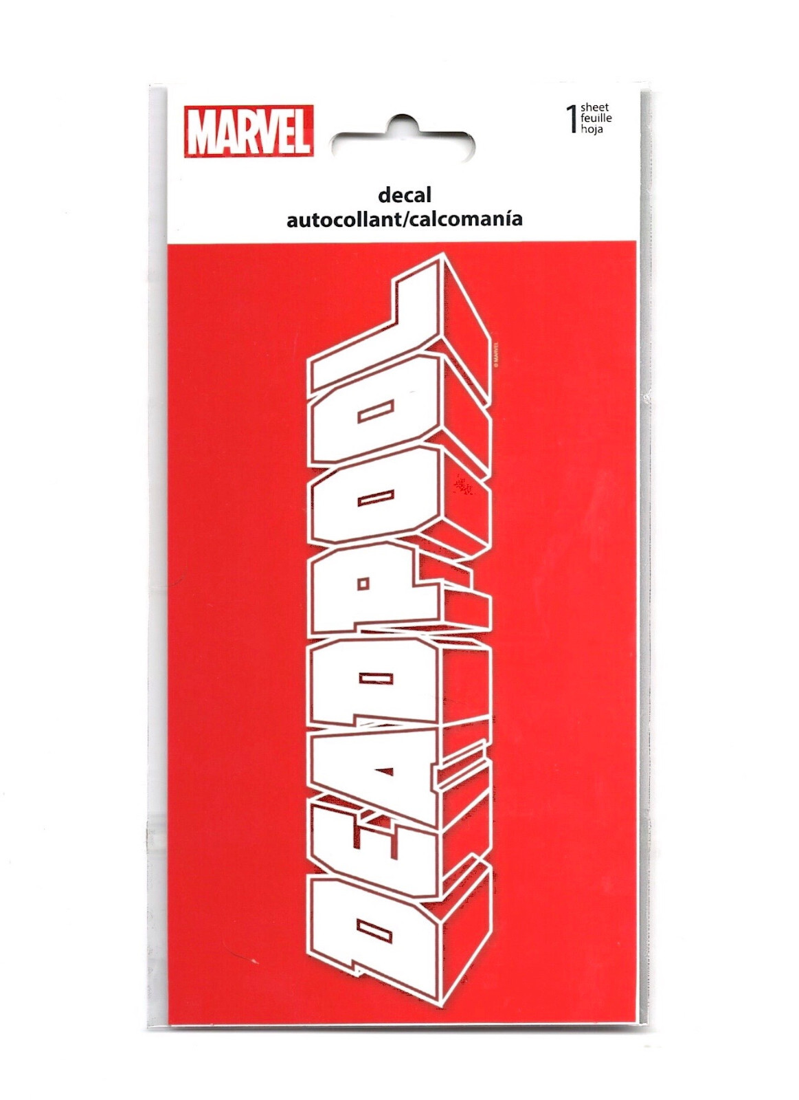 NEW Deadpool Marvel 6.5″ x 1.75″ White Vinyl + Clear Vehicle Car Decal