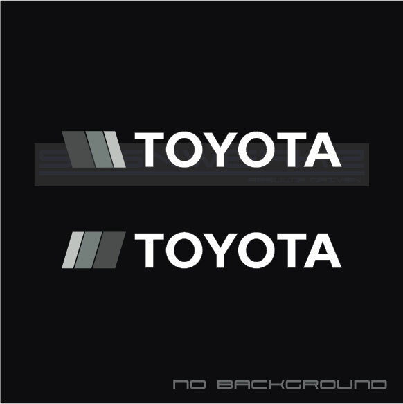 Retro Toyota Stripe decals Classic Left Right Gray Pair