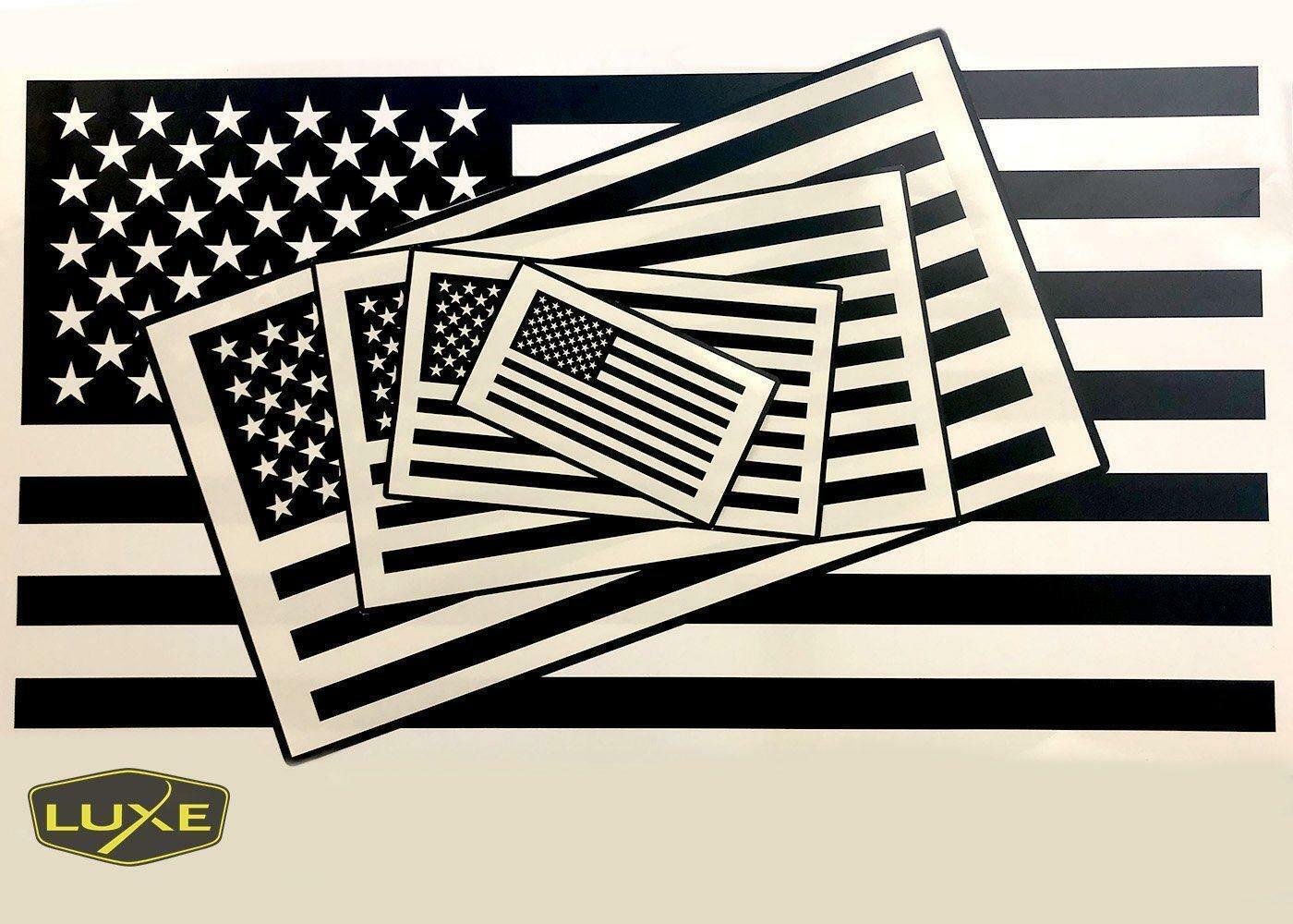 Single Universal Flag Decal – 14.5 x 22 Matte Black – PLAIN