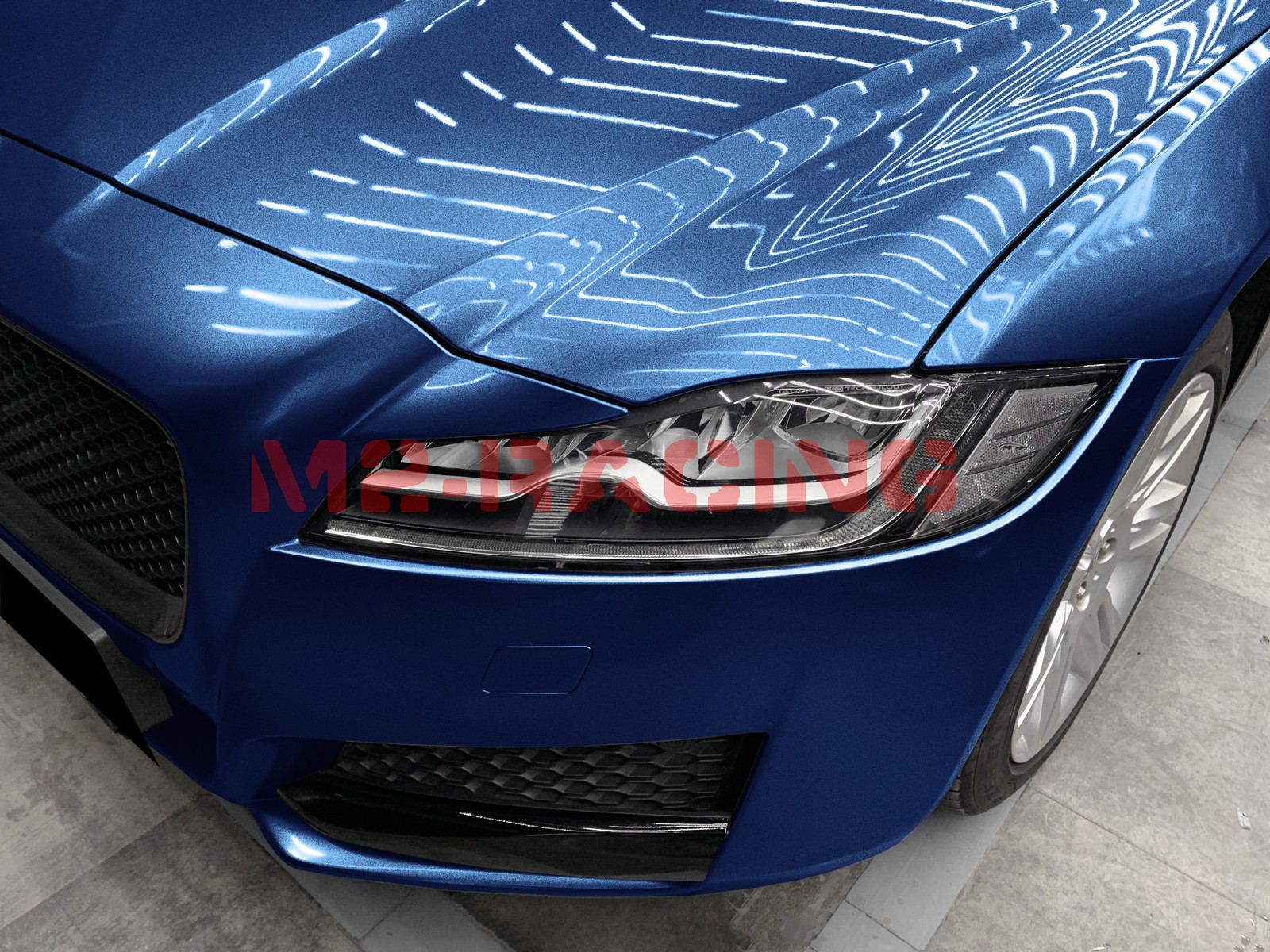 ESSMO PET Super Gloss Metallic Midnight Blue Vehicle Vinyl Wrap Decal Like Paint