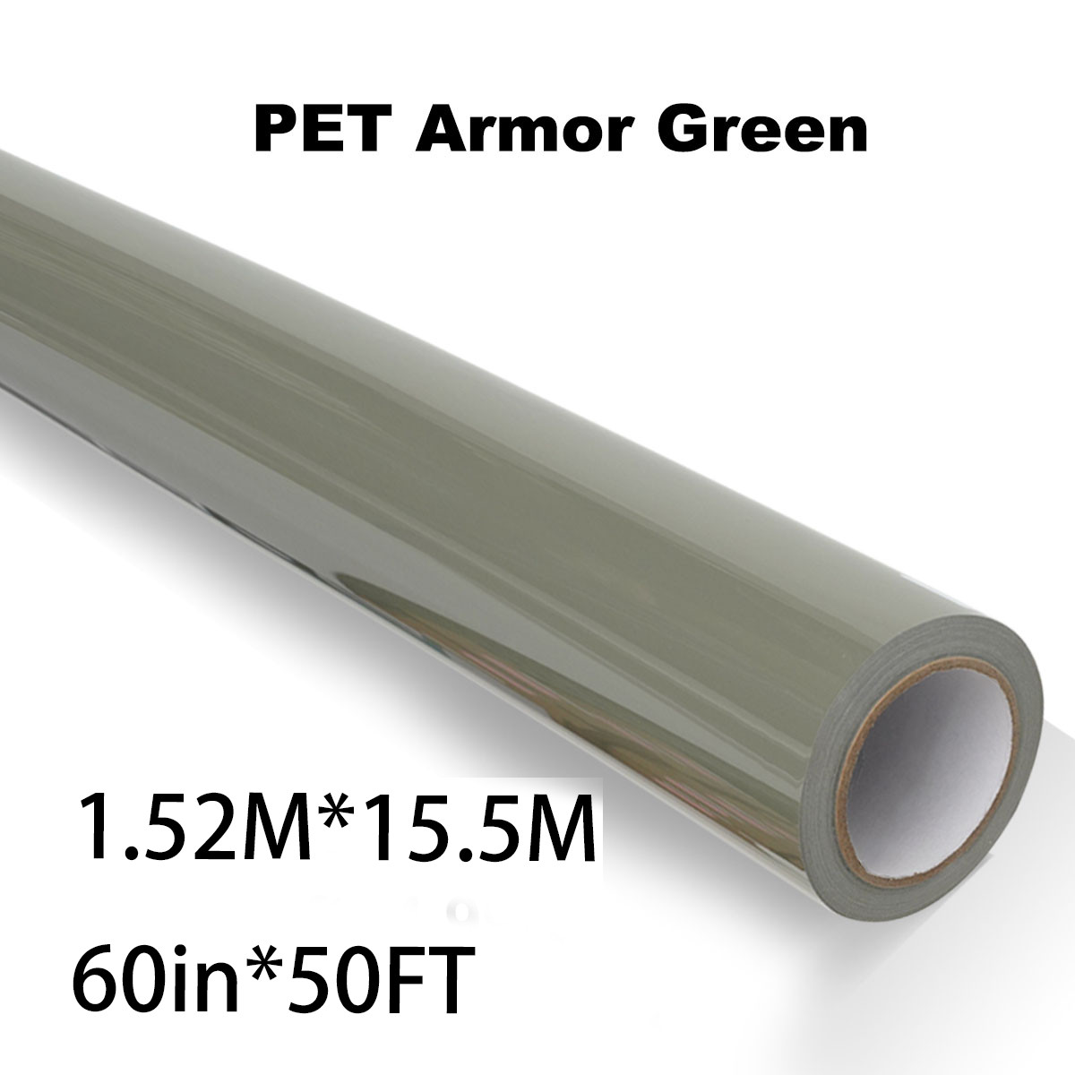 5FTx50FT PET High Gloss Crystal Armor Green Automotive Vinyl Wrap US Stock