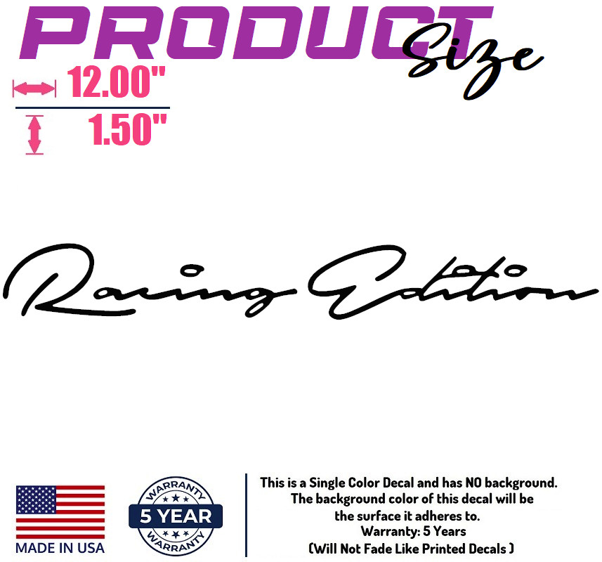 RACING EDITION Decal Sticker Racing Performance Sports Car Truck Emblem logo [2]